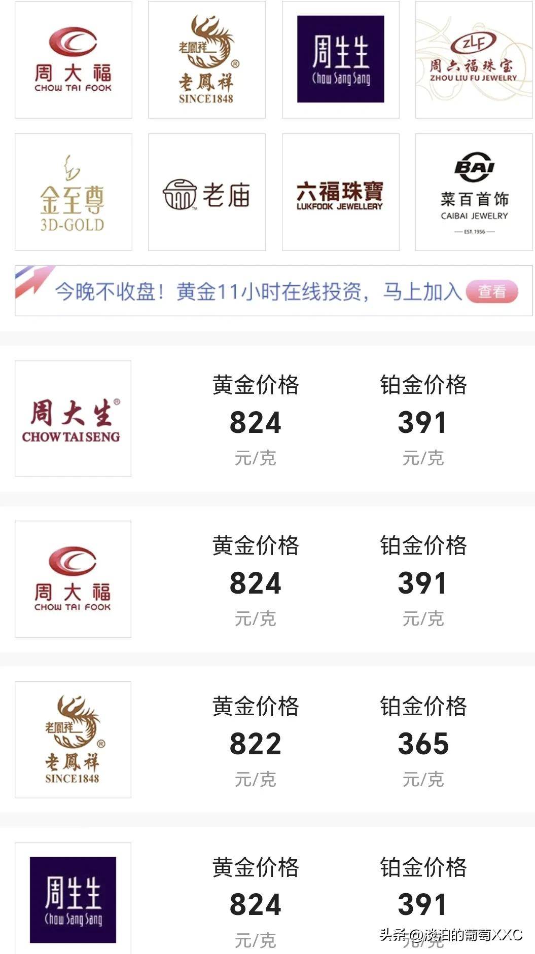 贵金属今日行情(贵金属今日行情报价一览表)